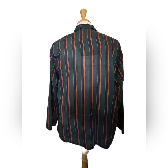 Vintage Legacy Stripped Size L Cotton Polyester 2 Piece Pajamas 90s Lightweight - Picture 2 of 8